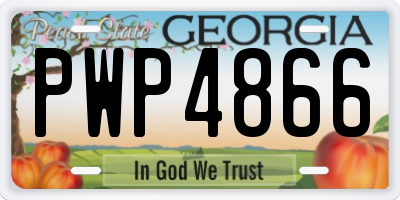 GA license plate PWP4866