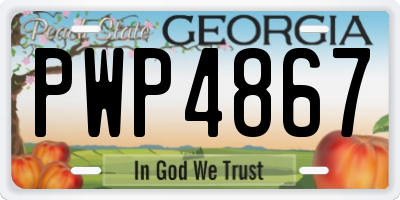 GA license plate PWP4867