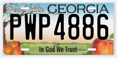GA license plate PWP4886