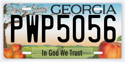 GA license plate PWP5056