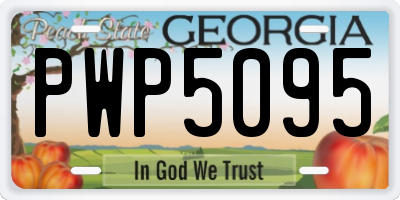 GA license plate PWP5095