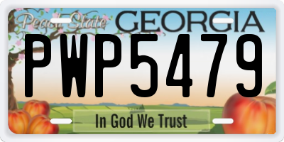 GA license plate PWP5479