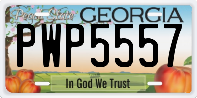 GA license plate PWP5557
