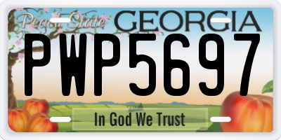 GA license plate PWP5697