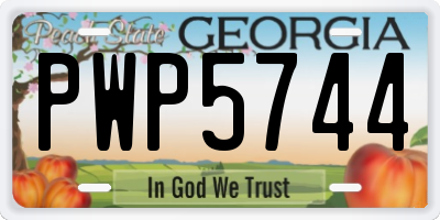 GA license plate PWP5744