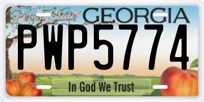 GA license plate PWP5774