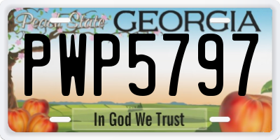 GA license plate PWP5797