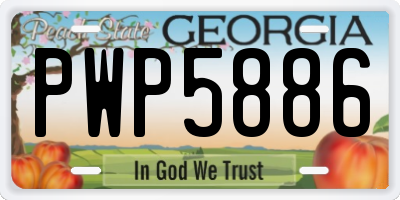 GA license plate PWP5886