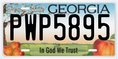GA license plate PWP5895