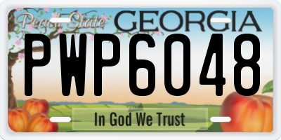 GA license plate PWP6048