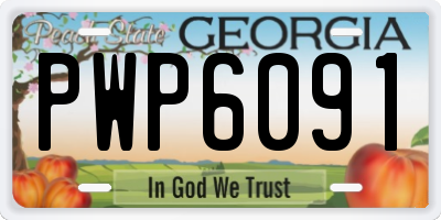 GA license plate PWP6091