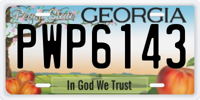 GA license plate PWP6143