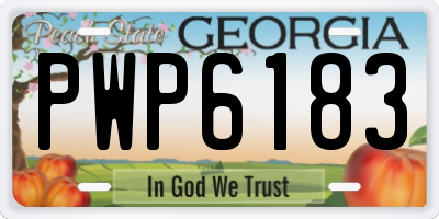 GA license plate PWP6183