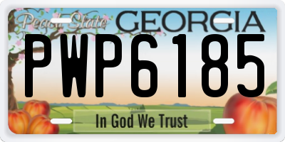 GA license plate PWP6185