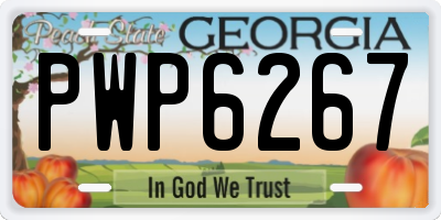 GA license plate PWP6267