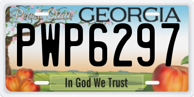GA license plate PWP6297