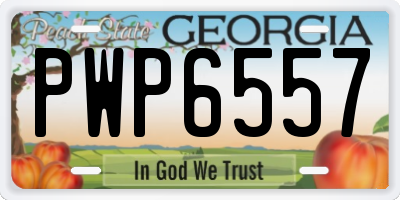 GA license plate PWP6557