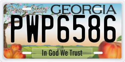 GA license plate PWP6586