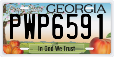 GA license plate PWP6591
