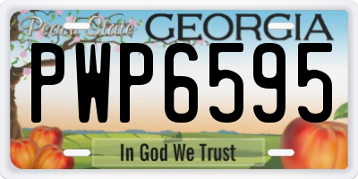 GA license plate PWP6595