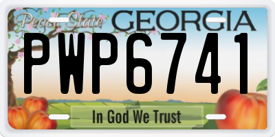 GA license plate PWP6741