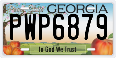 GA license plate PWP6879