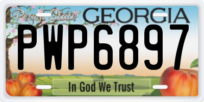 GA license plate PWP6897