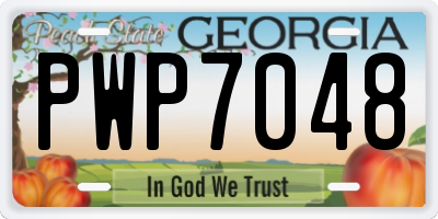 GA license plate PWP7048