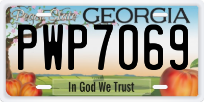 GA license plate PWP7069