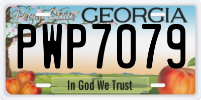 GA license plate PWP7079