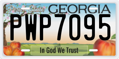 GA license plate PWP7095
