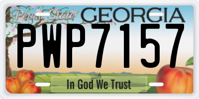 GA license plate PWP7157