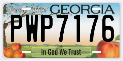 GA license plate PWP7176