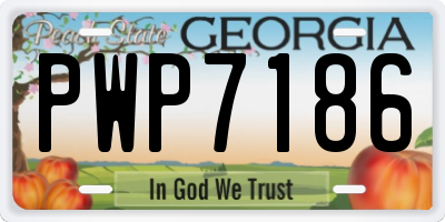 GA license plate PWP7186