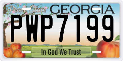 GA license plate PWP7199
