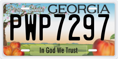 GA license plate PWP7297