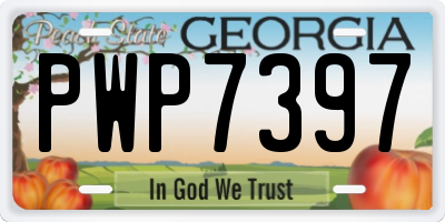 GA license plate PWP7397