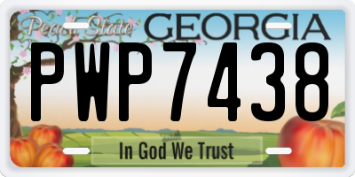 GA license plate PWP7438