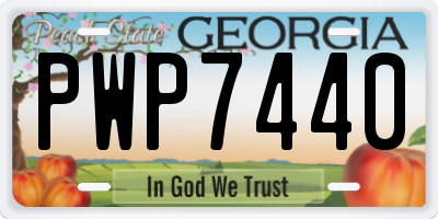 GA license plate PWP7440