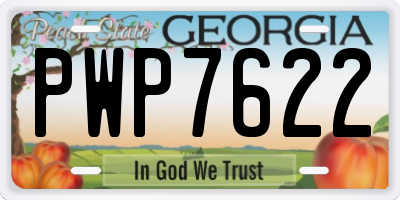 GA license plate PWP7622