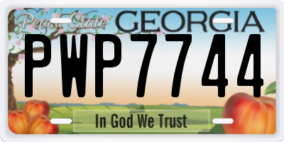 GA license plate PWP7744