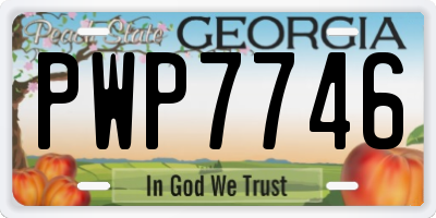GA license plate PWP7746