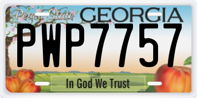 GA license plate PWP7757