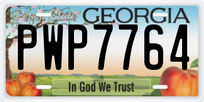 GA license plate PWP7764