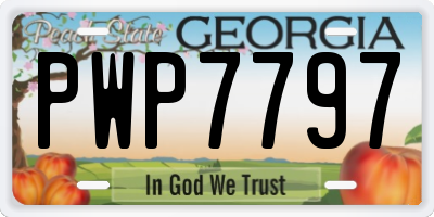 GA license plate PWP7797