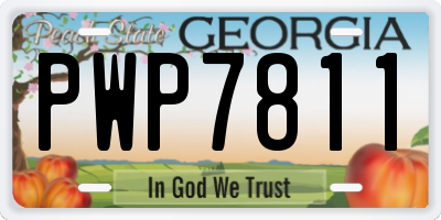 GA license plate PWP7811