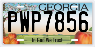 GA license plate PWP7856