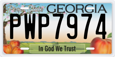 GA license plate PWP7974