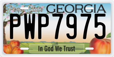 GA license plate PWP7975