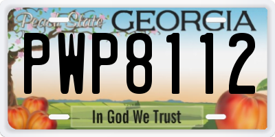 GA license plate PWP8112